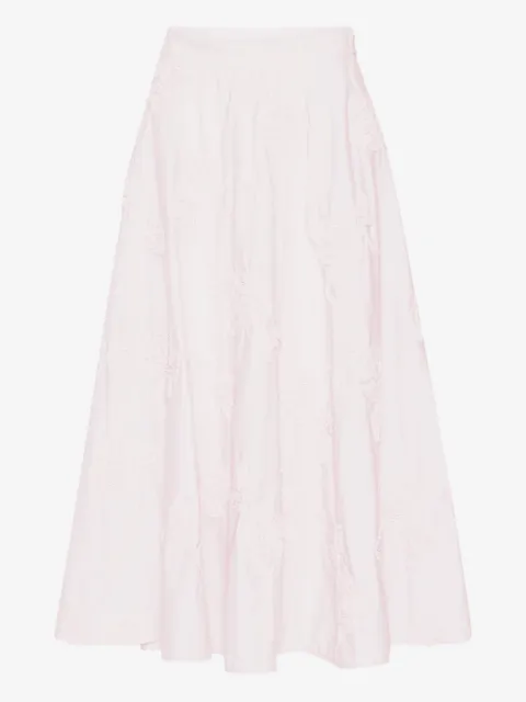 ROTATE BIRGER CHRISTENSEN Saia midi com bordado floral