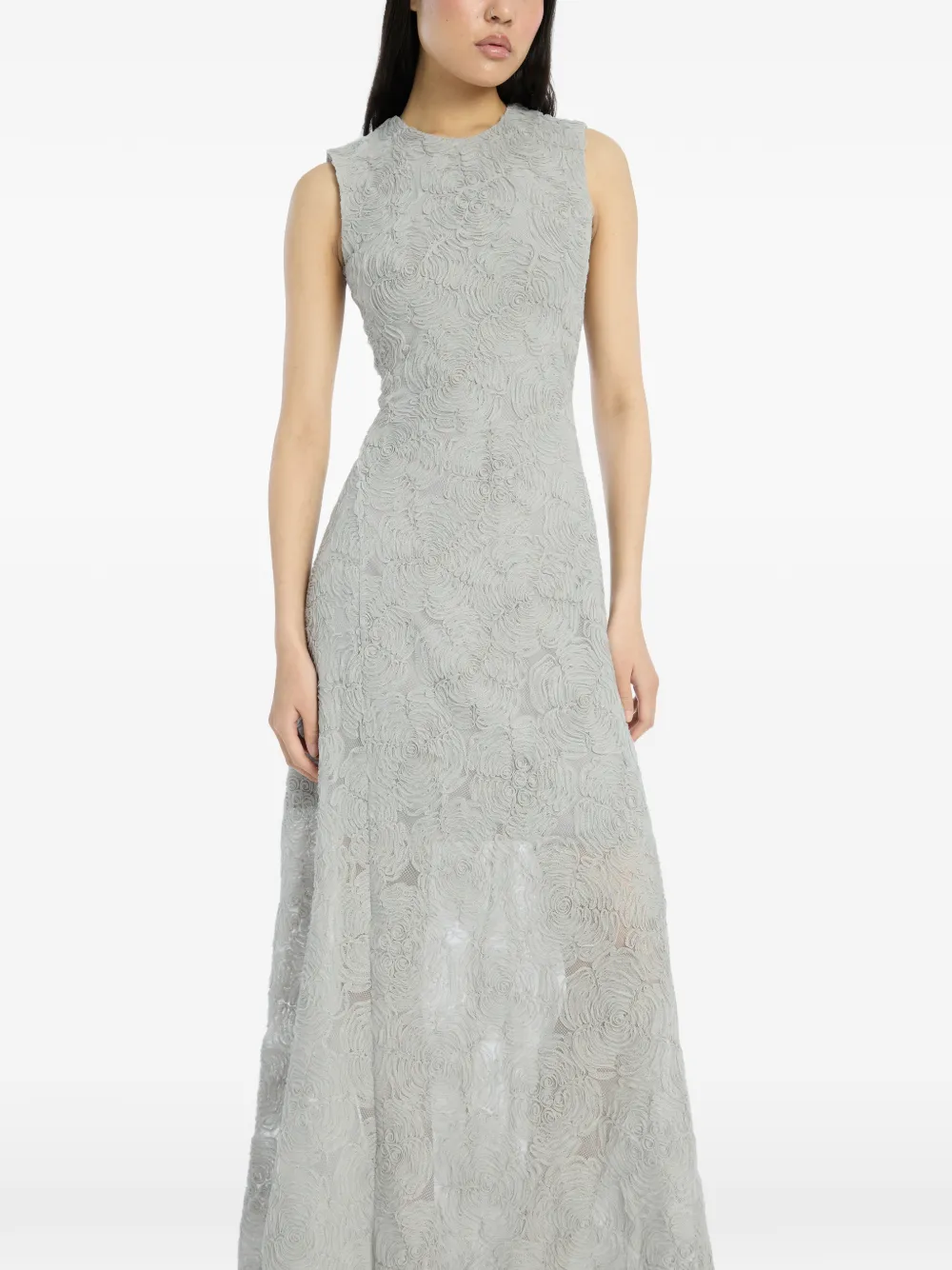 ROTATE BIRGER CHRISTENSEN Mesh maxi-jurk Grijs