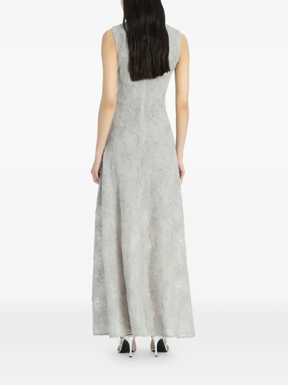 ROTATE BIRGER CHRISTENSEN Mesh maxi-jurk Grijs