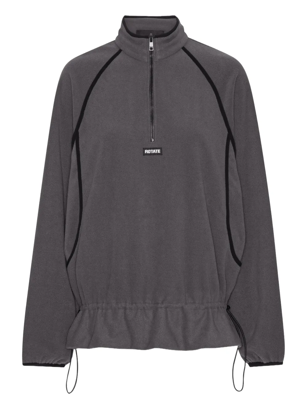 ROTATE BIRGER CHRISTENSEN half-zip fleece sweater - Grigio