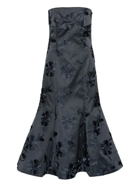 ROTATE BIRGER CHRISTENSEN 3d flower midi dress