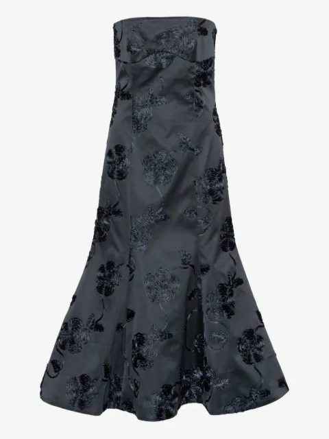 ROTATE BIRGER CHRISTENSEN vestido midi con motivo floral en 3D