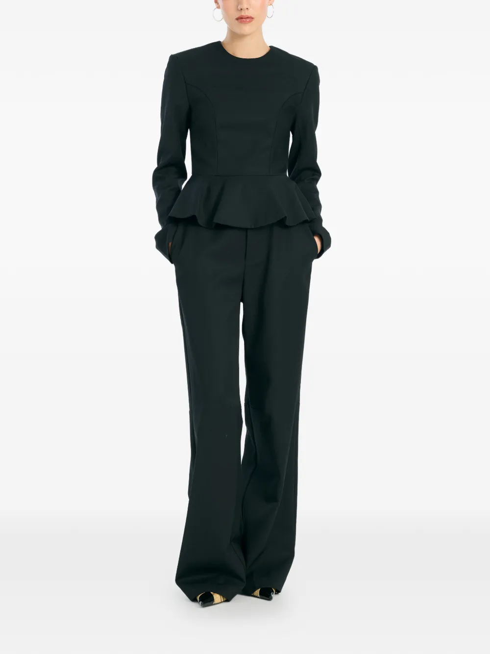  Rotate Birger Christensen Long-sleeve Blouse - Black 