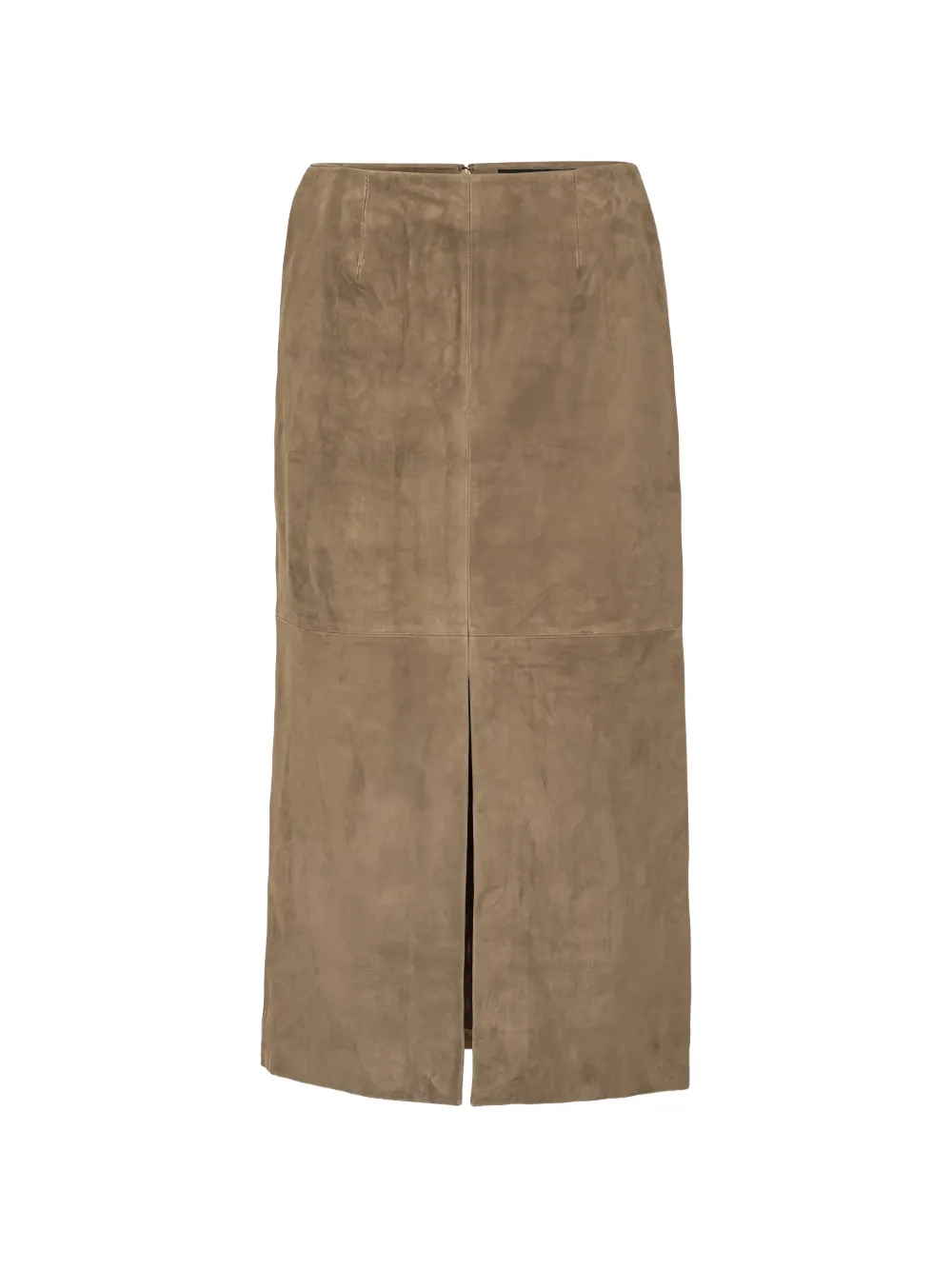 ROTATE BIRGER CHRISTENSEN slit suede midi skirt - Braun