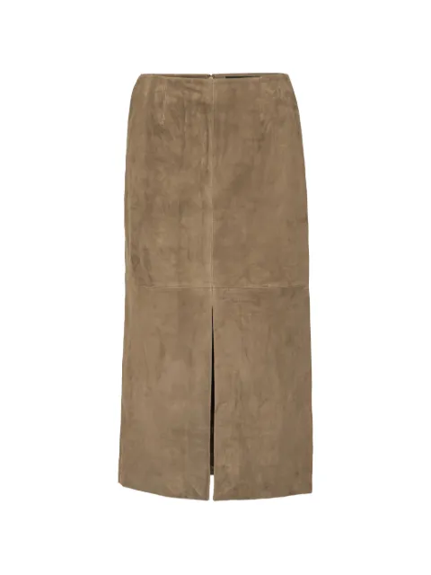 ROTATE BIRGER CHRISTENSEN suede midi pencil skirt