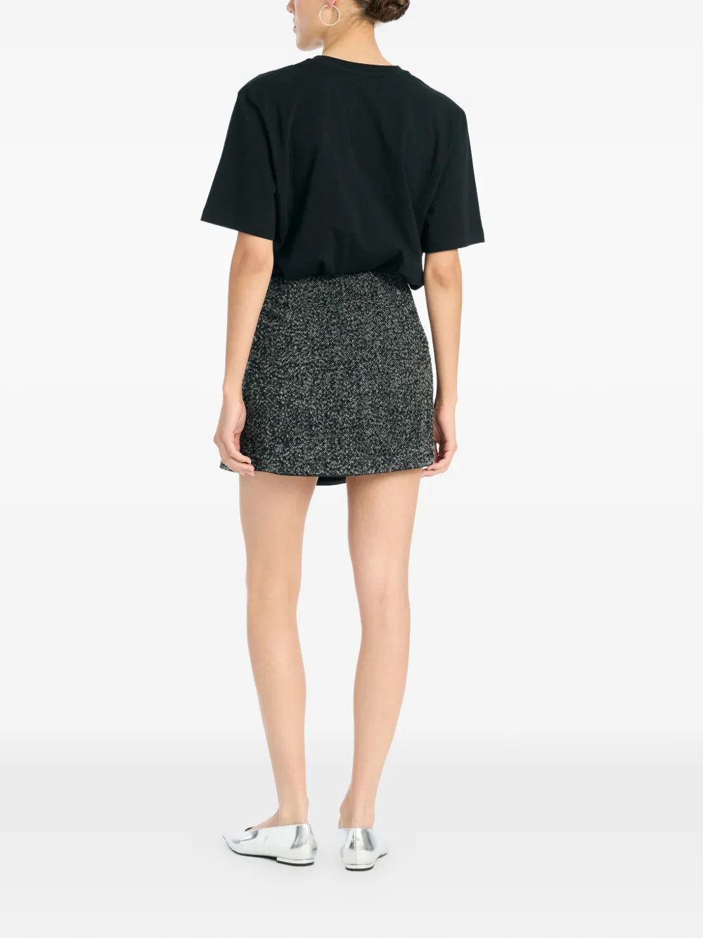 Rotate Birger Christensen Oversized Cotton T-shirt In Black
