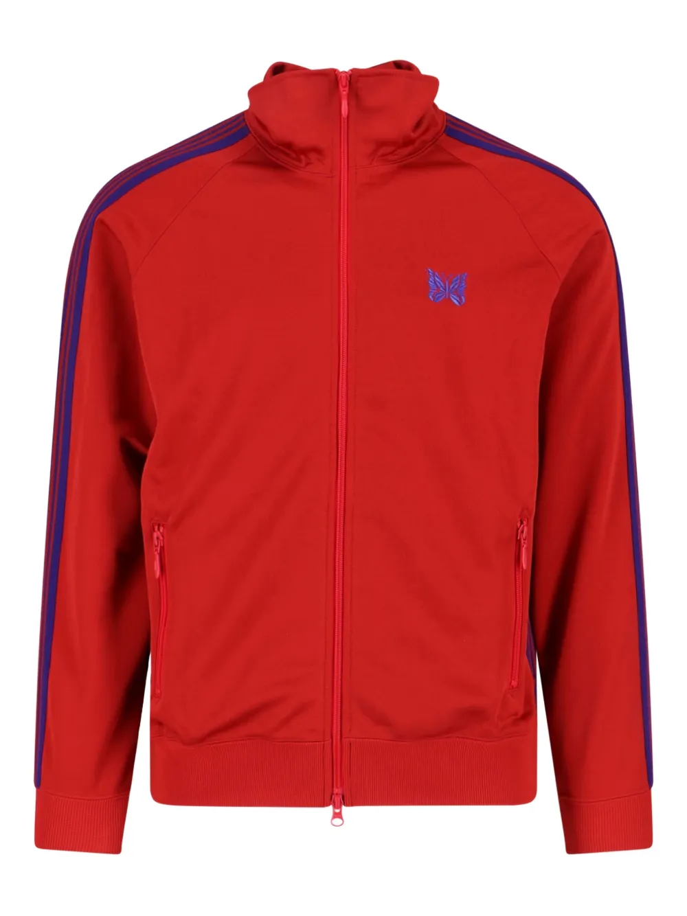 Needles pull rayé à logo | rouge | Image 1