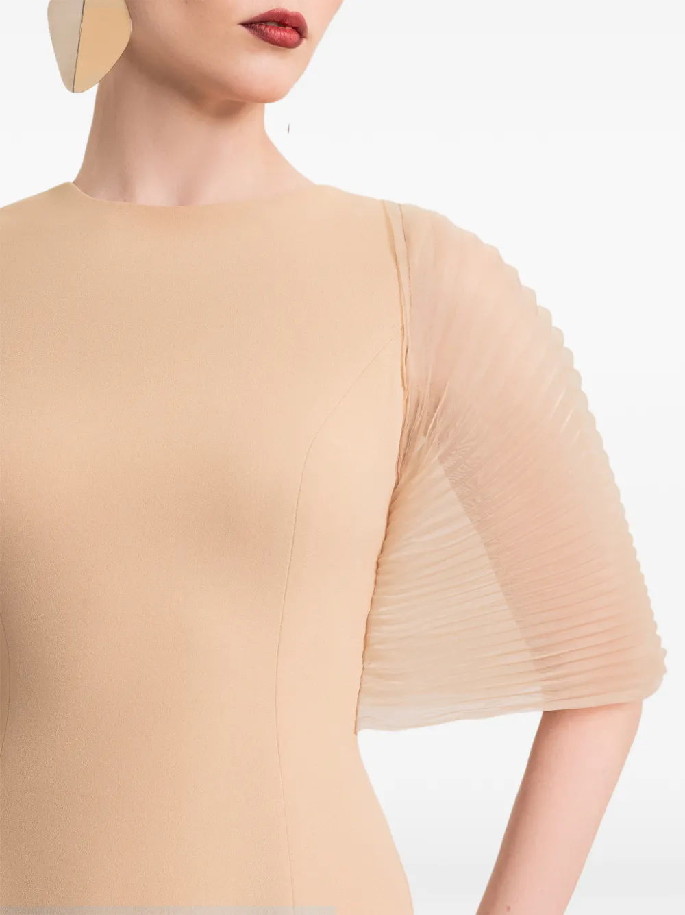 Gemy Maalouf Maxi-jurk met strikdetail Beige