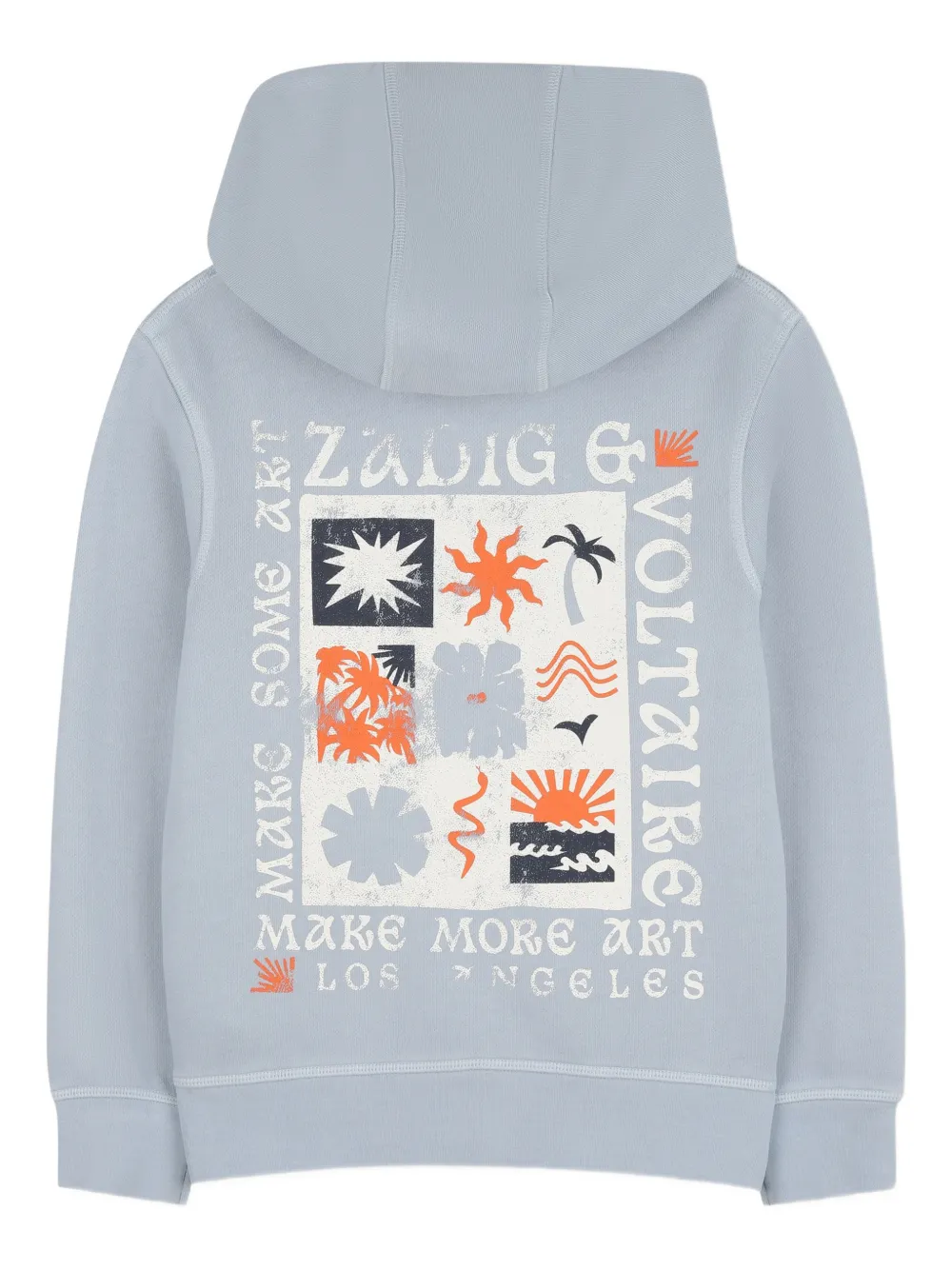 Zadig & Voltaire Kids Hoodie met rits Blauw