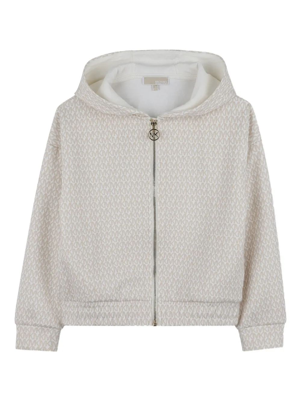 Michael Kors Kids logo zip hoodie - Neutrals