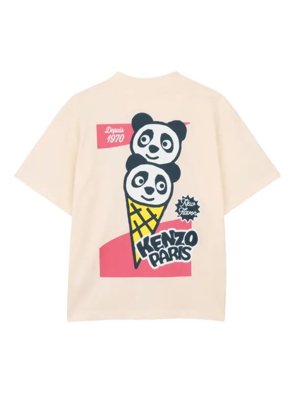KENZO キッズ Tシャツ 3枚セット Kenzo Kids panda-print T-shirt | Neutrals | FARFETCH