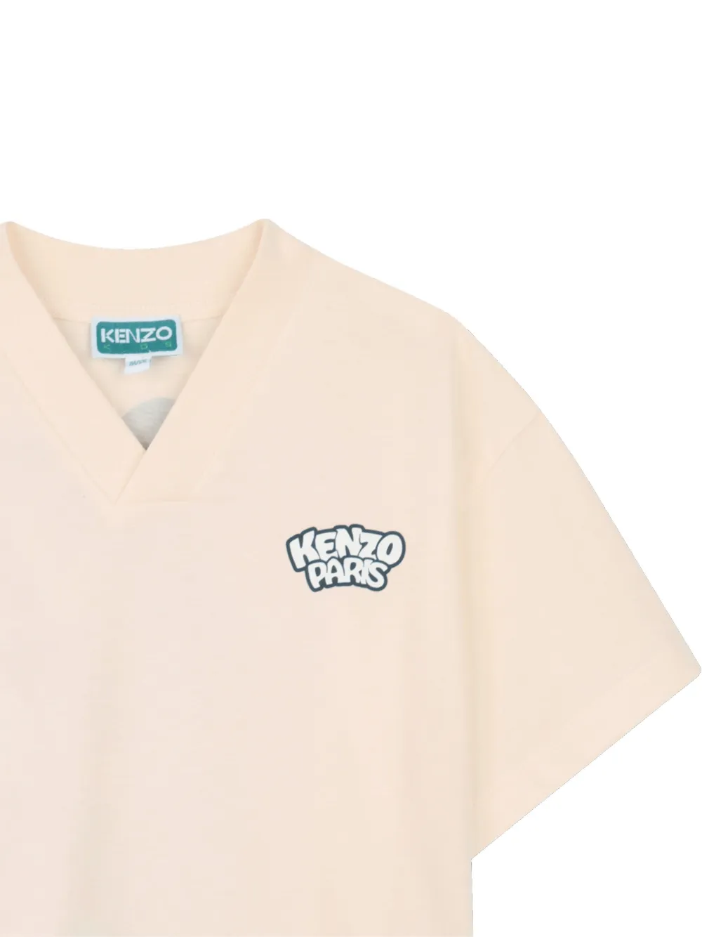 Kenzo Kids T-shirt met panda-print Beige