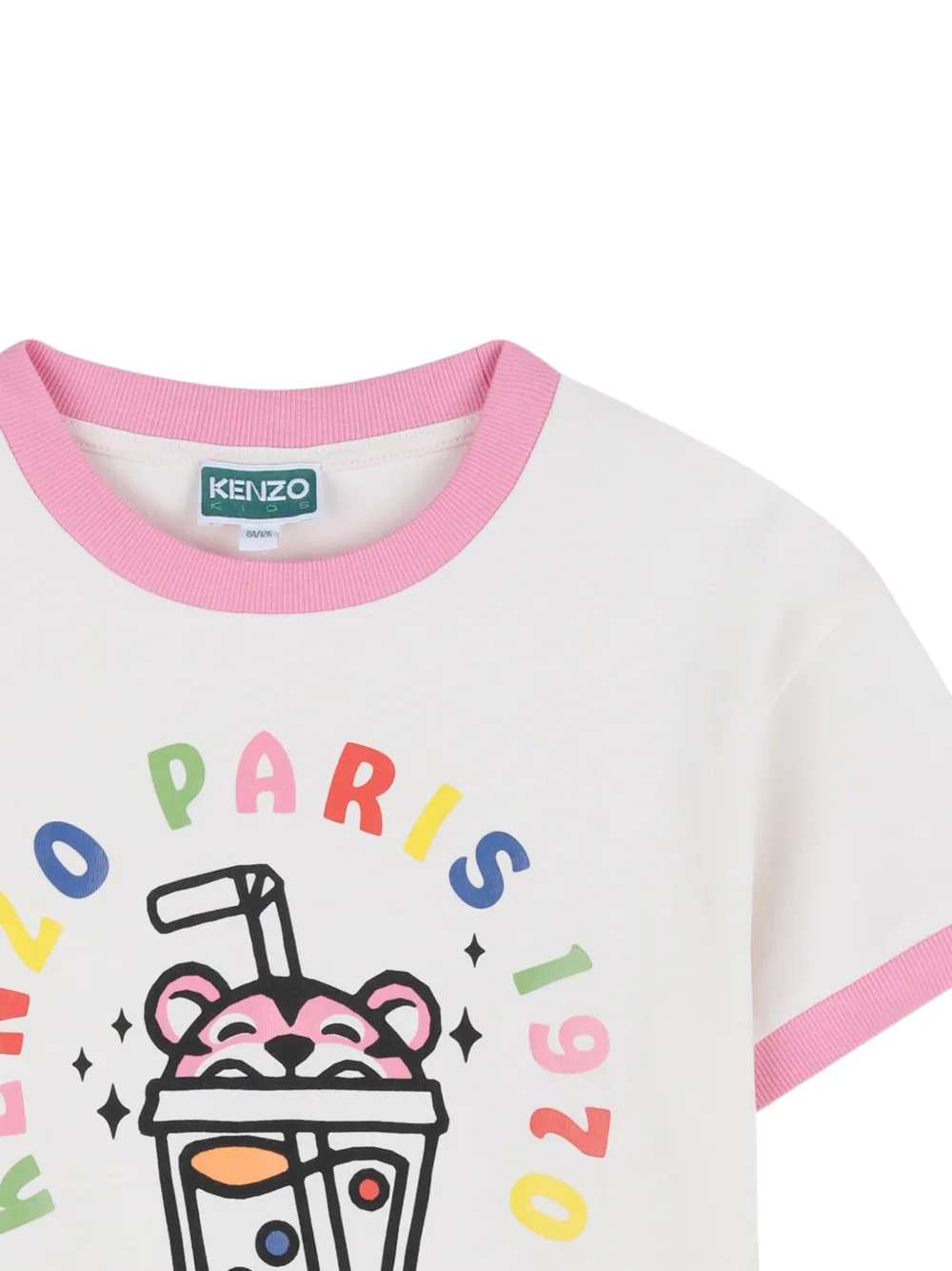 Kenzo Kids T-shirt met contrasterende afwerking Wit