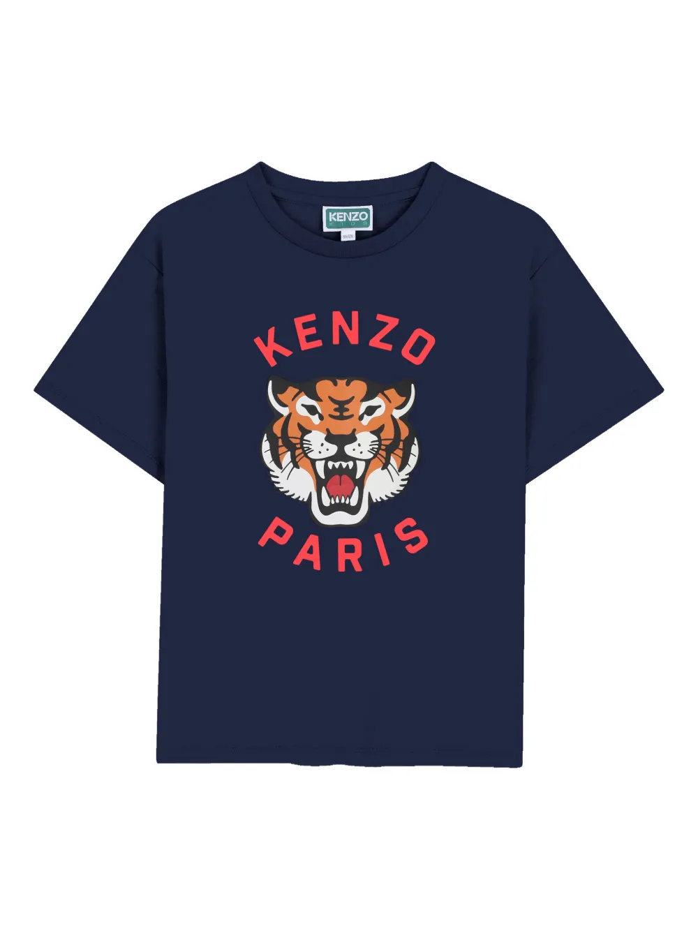 Kenzo Kids Tiger-print T-shirt - Blu