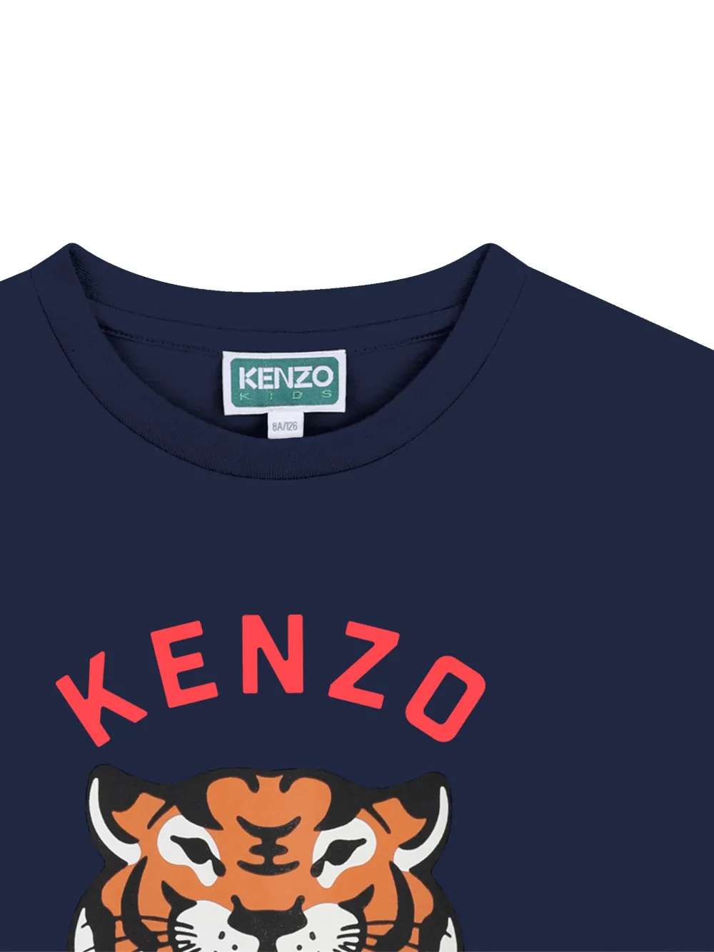 Kenzo Kids T-shirt met tijgerprint Blauw