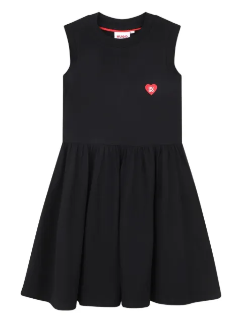 HUGO KIDS heart-detail sleeveless dress