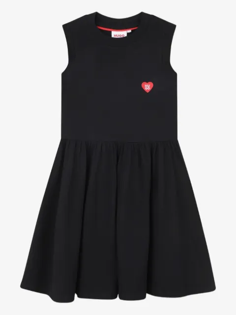 HUGO KIDS heart-detail sleeveless dress