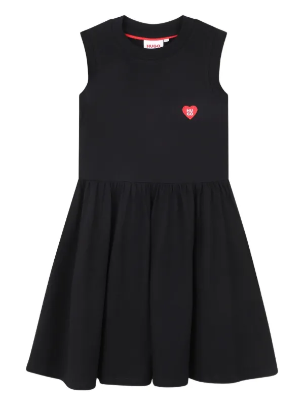HUGO KIDS heart-detail Sleeveless Dress | Black | FARFETCH