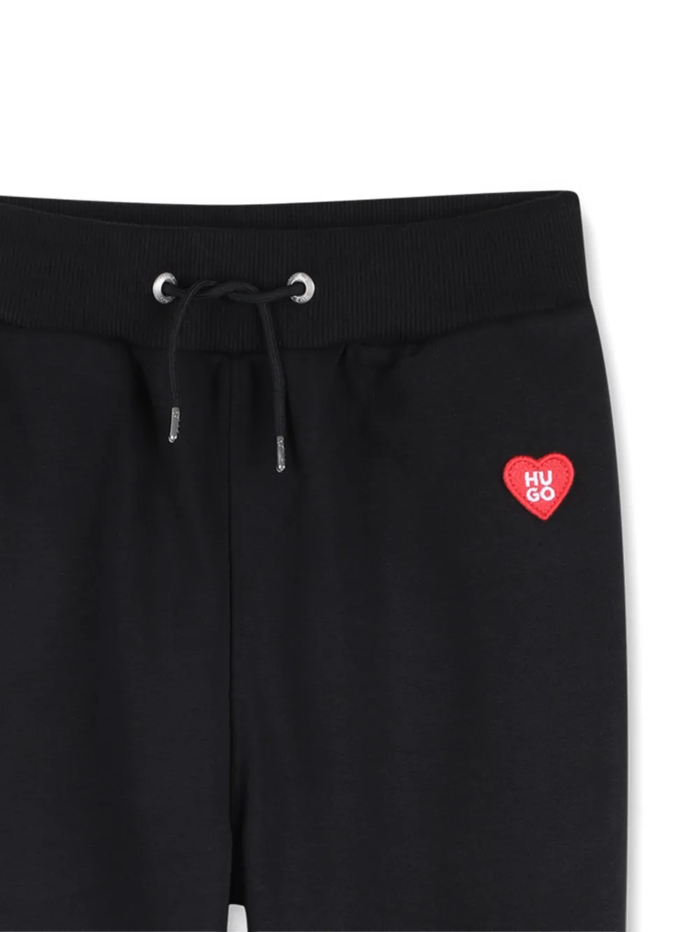 Hugo Kids Heart-motif Track Pants - Black 