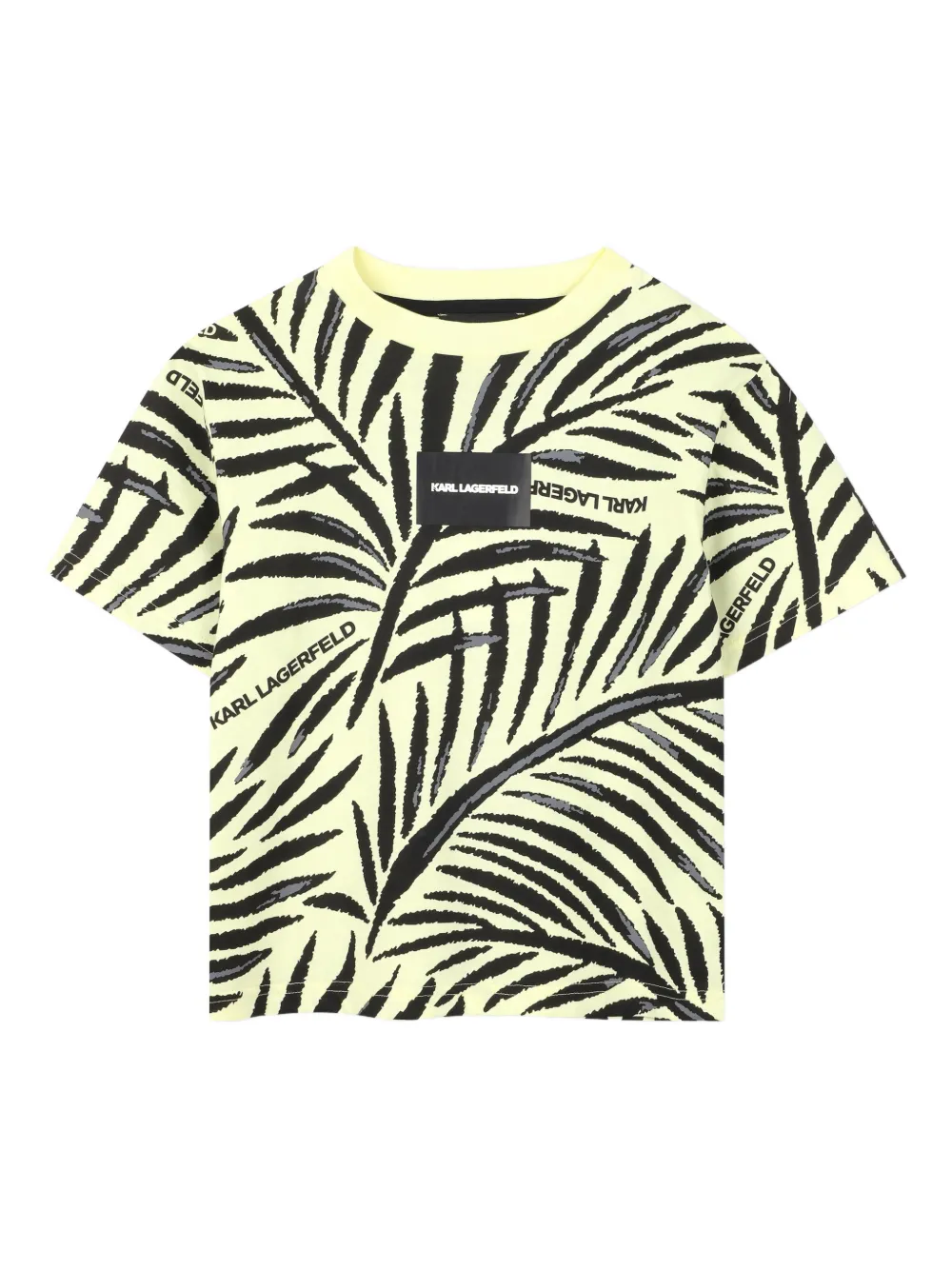 Karl Lagerfeld Kids T-shirt con stampa - Giallo