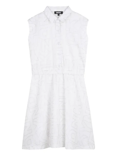 Dkny Kids vestido con logo estampado