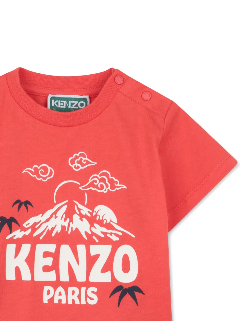 Kenzo Kids T-shirt met grafische print Rood