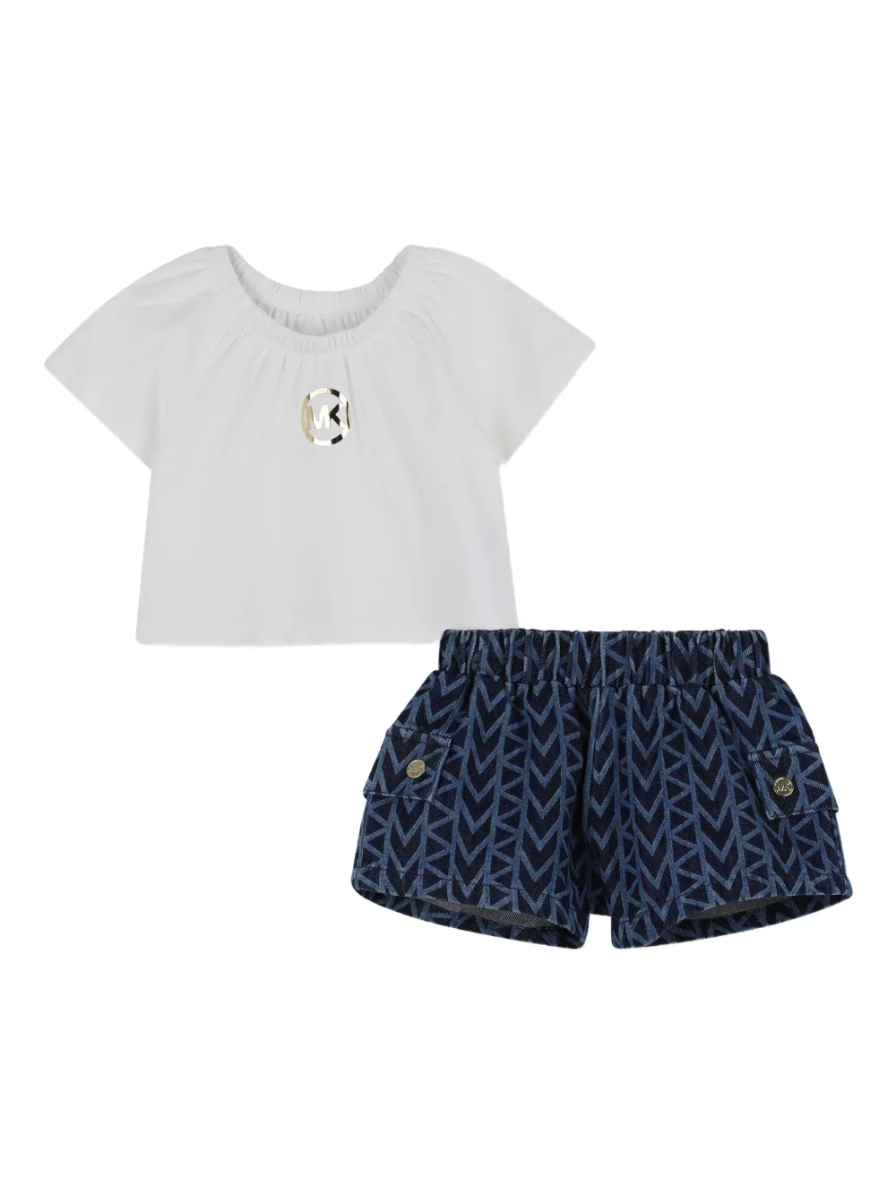 Michael Kors Kids patterned baby set - Blau