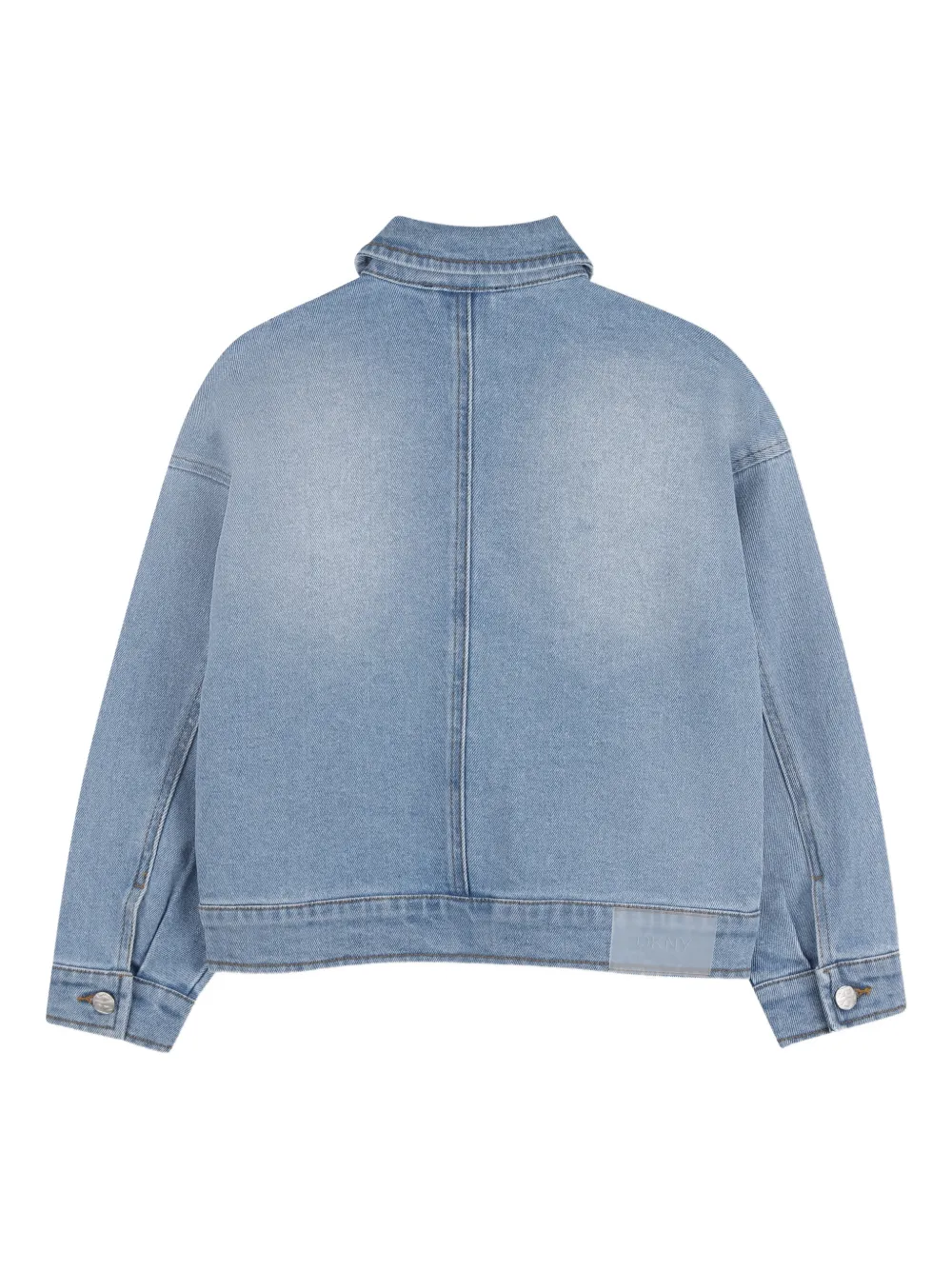  Dkny Kids Collared Denim Jacket - Blue 
