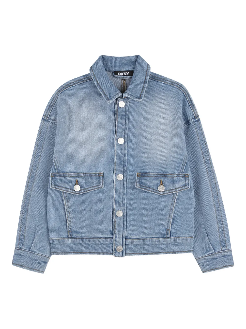 Dkny Kids collared denim jacket - Blu