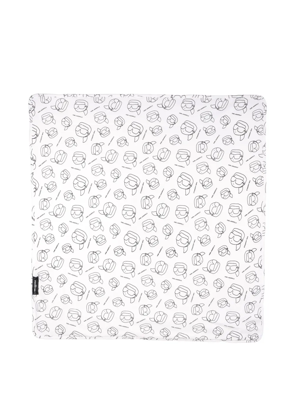 Karl Lagerfeld Kids logo-print blanket - Bianco