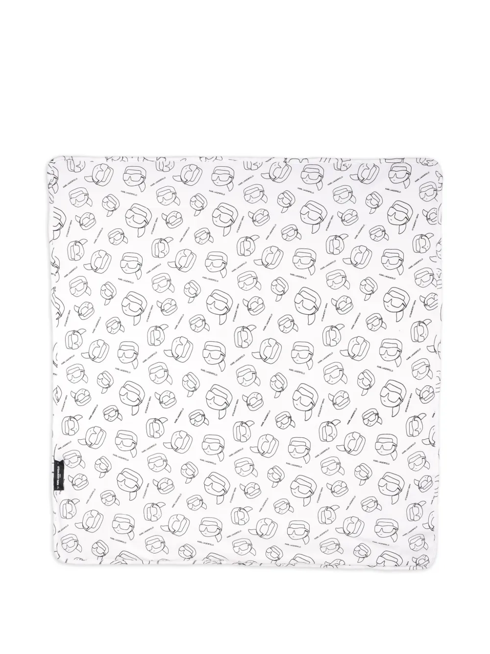 Karl Lagerfeld Kids logo-print blanket - Bianco