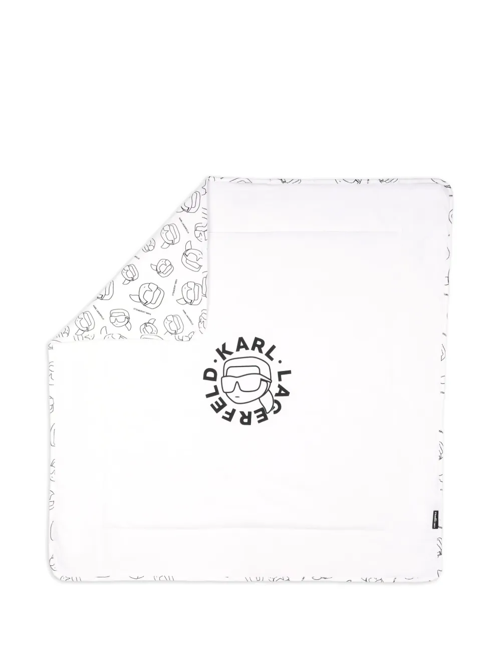 Karl Lagerfeld Kids Deken met logoprint - Wit