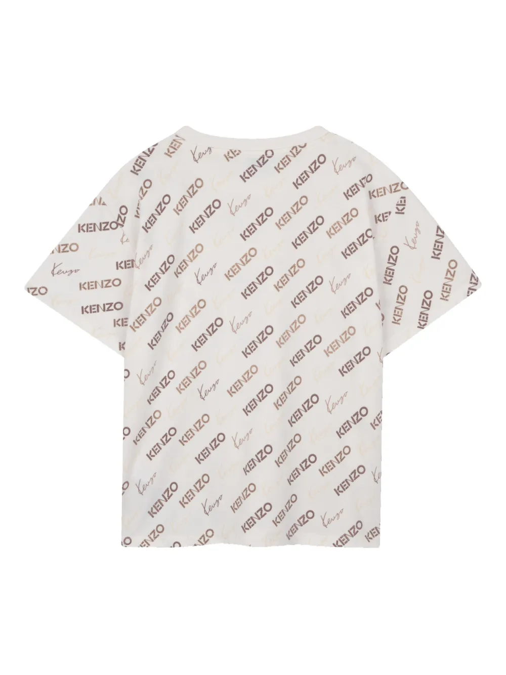 Kenzo Kids T-shirt met logo Beige