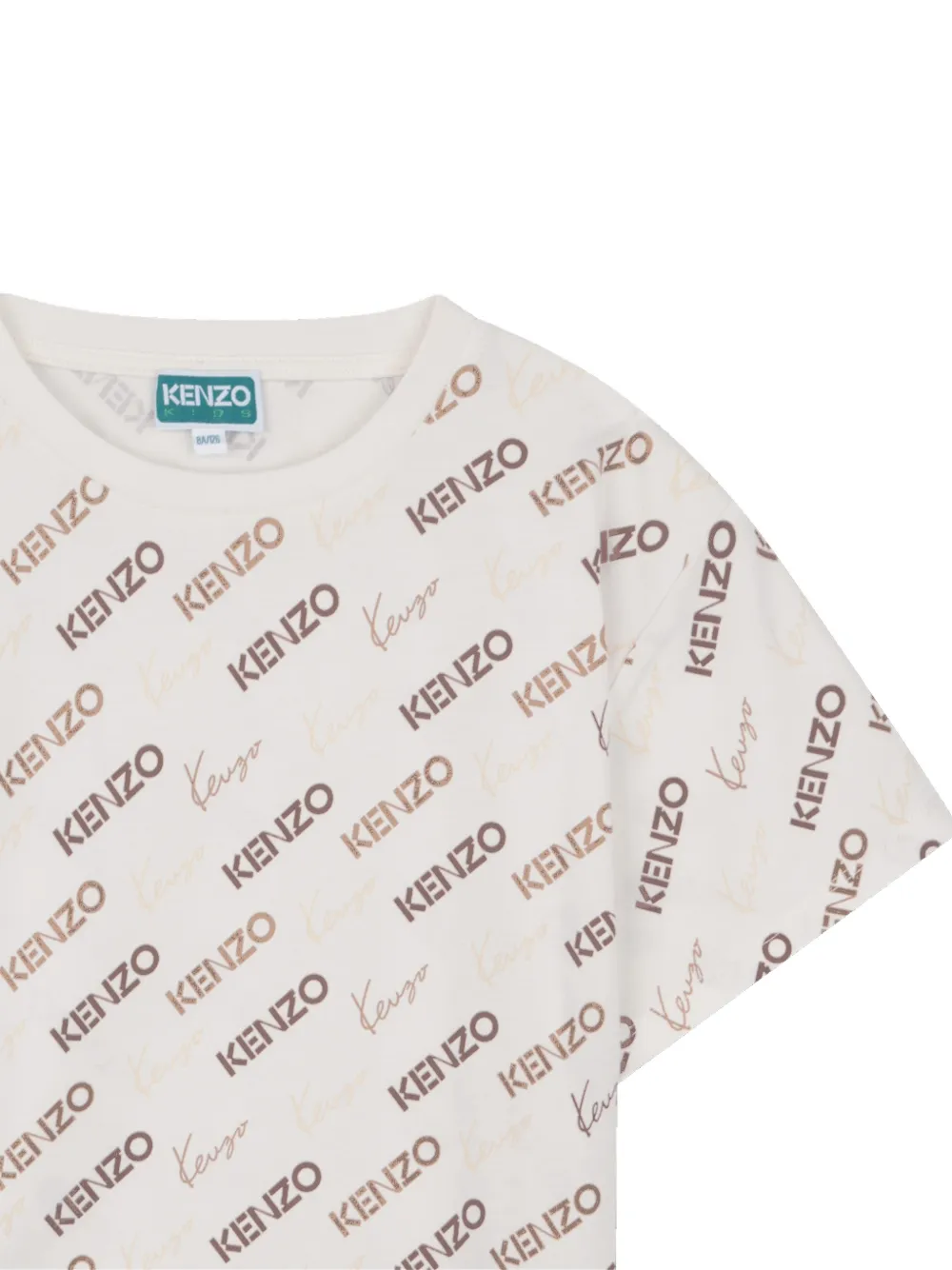 Kenzo Kids T-shirt met logo Beige