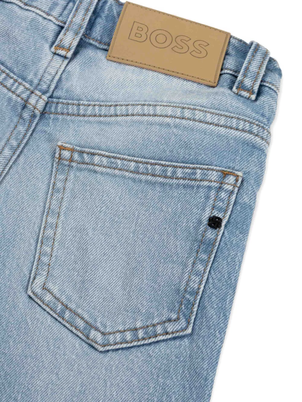  Boss Kidswear Jeans Con Design A Cinque Tasche - Blu 