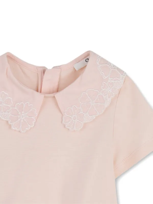Chlo - Baby short-sleeve dress - Pastel Pink - 18 months - Cotton