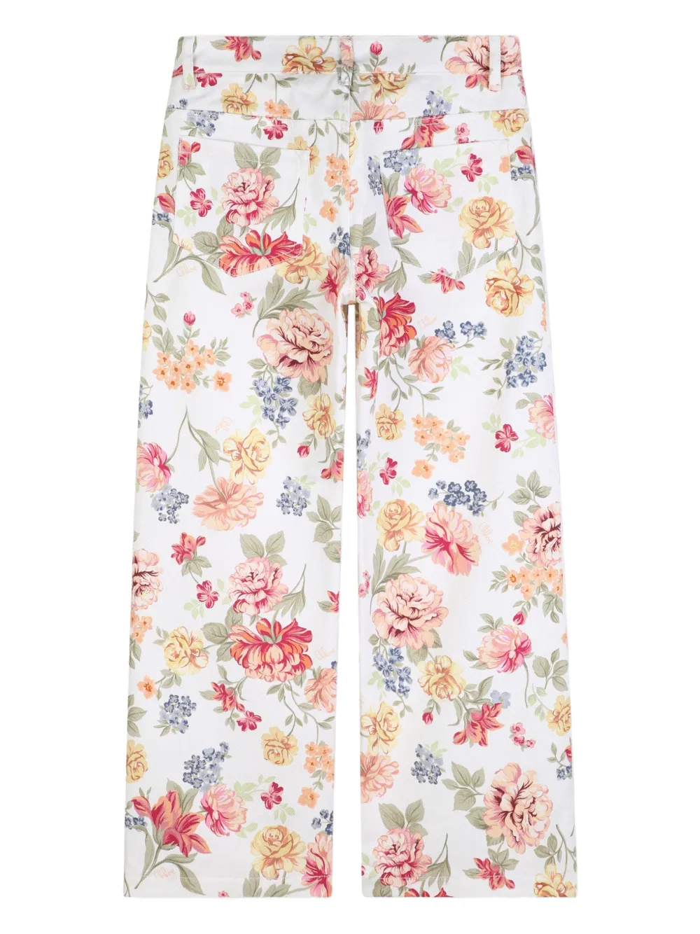  Chloé Kids Floral Trousers - White 
