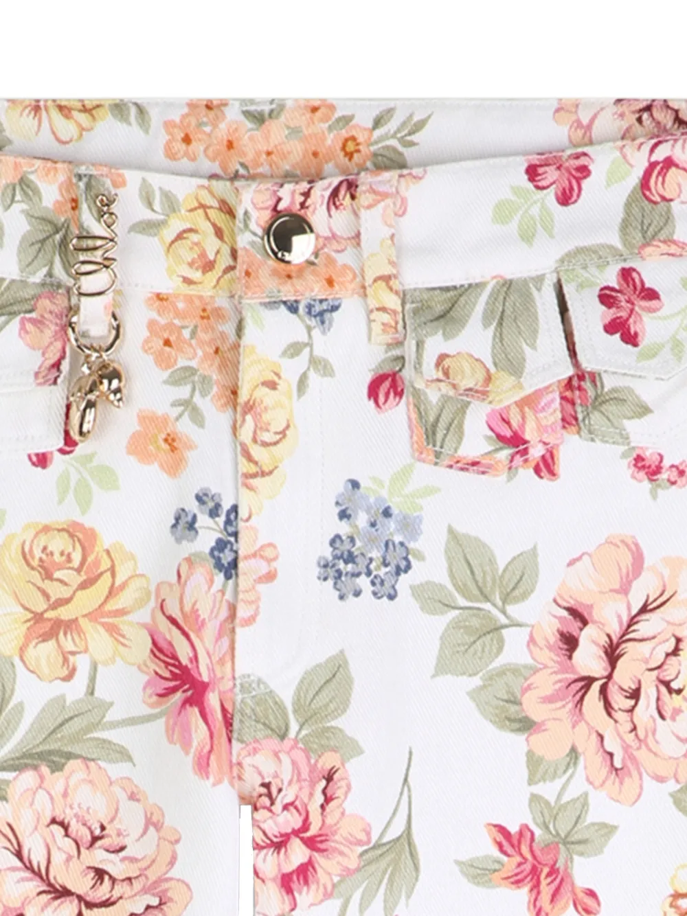  Chloé Kids Floral Trousers - White 