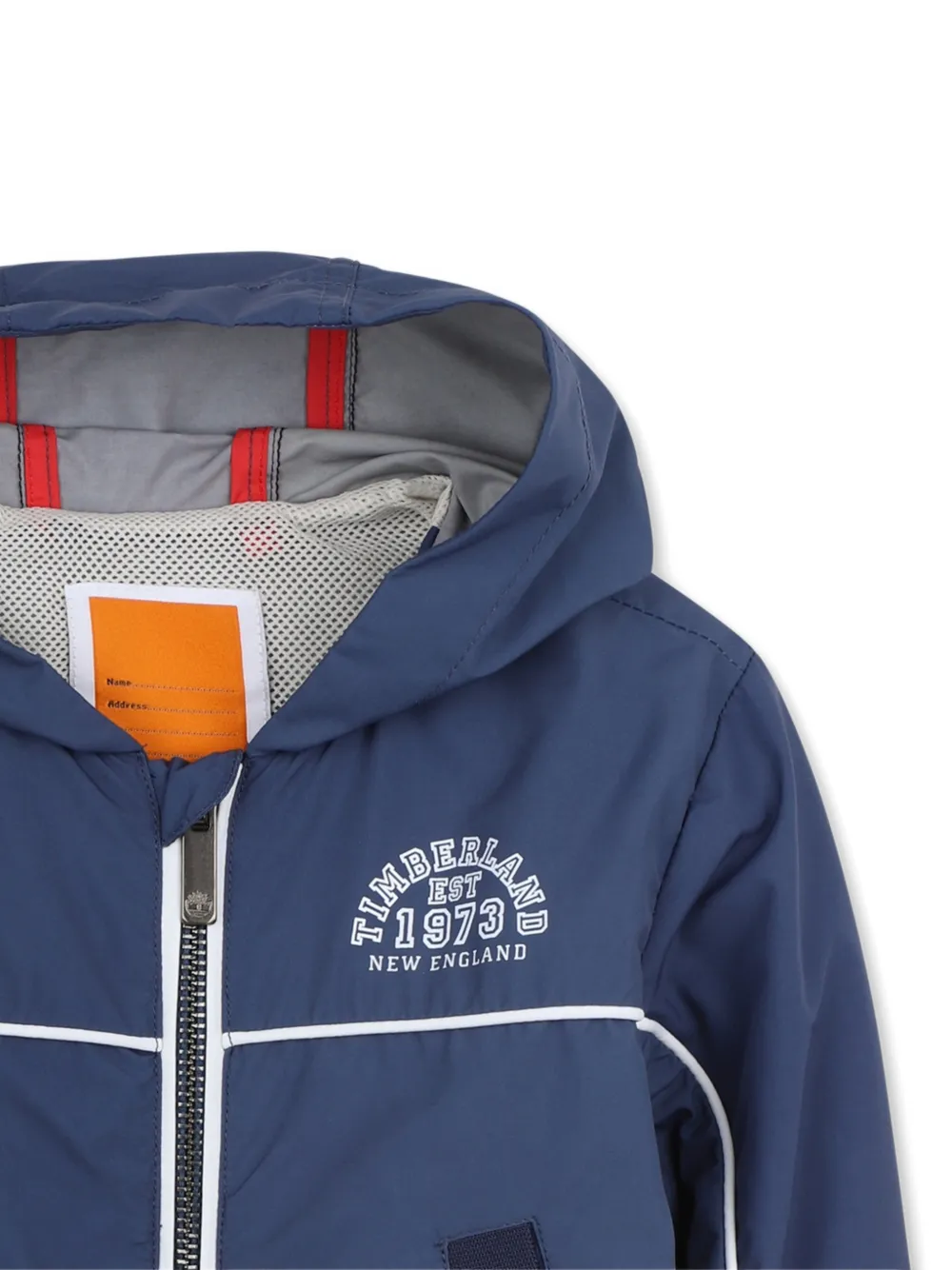 Stripe-Detail Hooded Coat