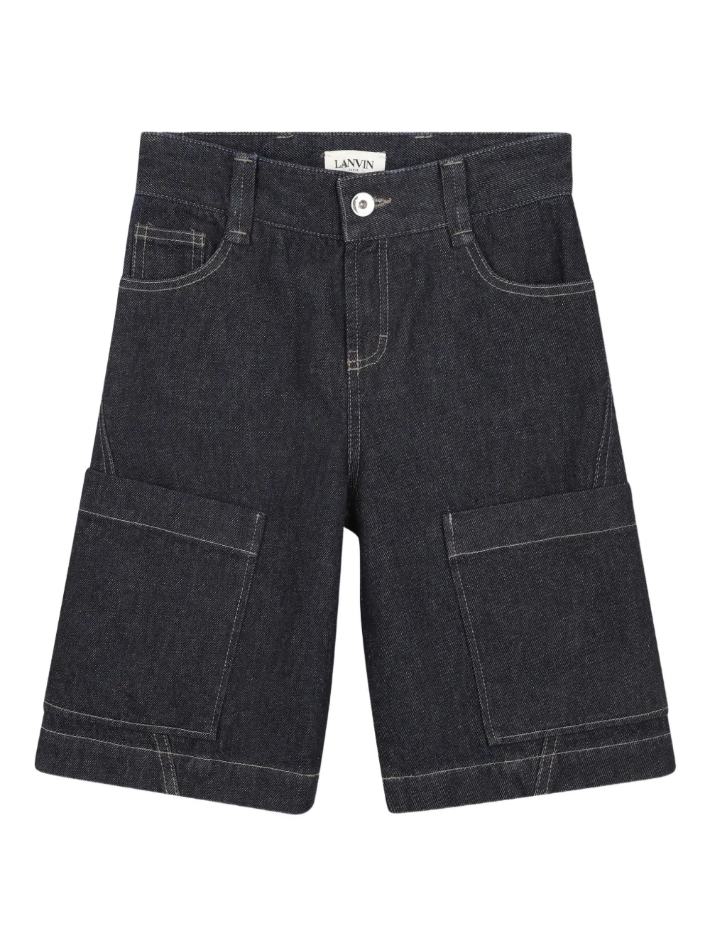 Lanvin Enfant logo shorts - Blu