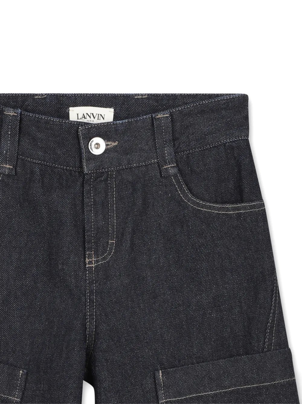  Lanvin Enfant Logo Shorts - Blue 