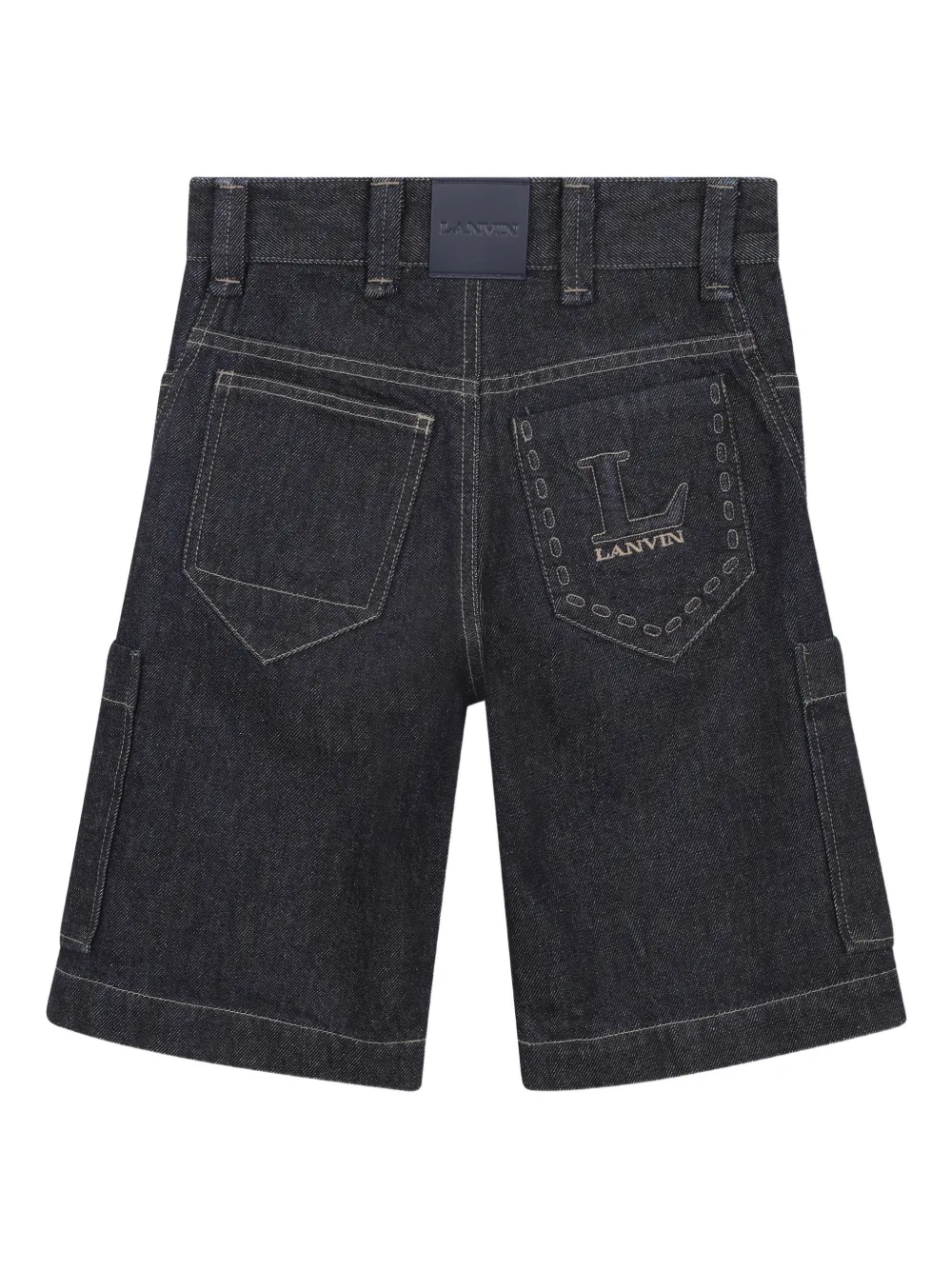  Lanvin Enfant Logo Shorts - Blue 