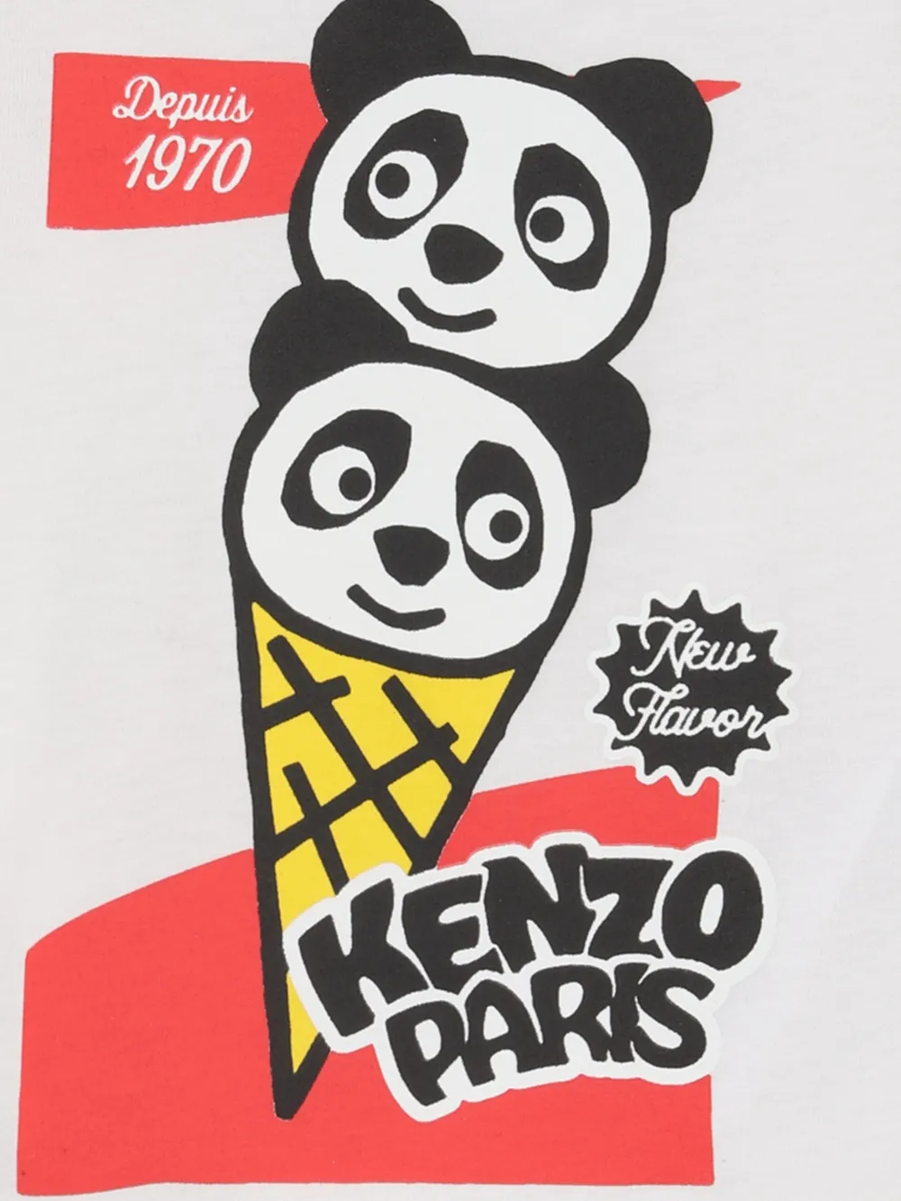 Kenzo Kids T-shirt met panda-print Wit