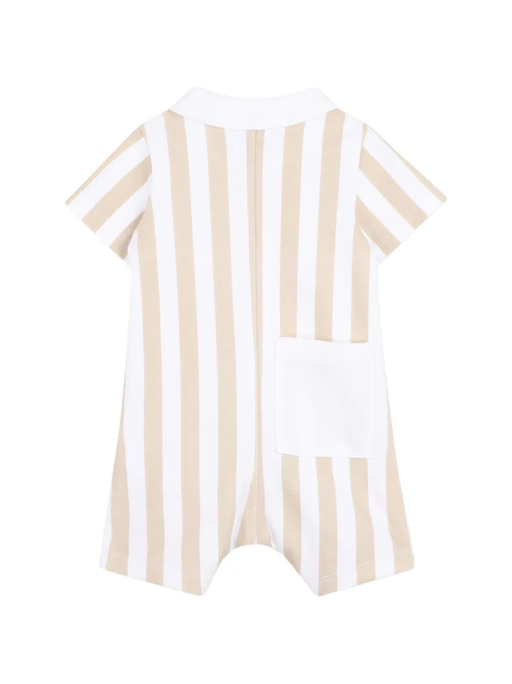BOSS Kidswear Gestreept badpak met kraag Wit
