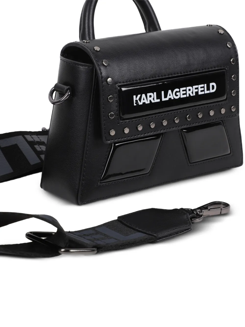  Karl Lagerfeld Kids Studded Top-handle Tote Bag - Black 