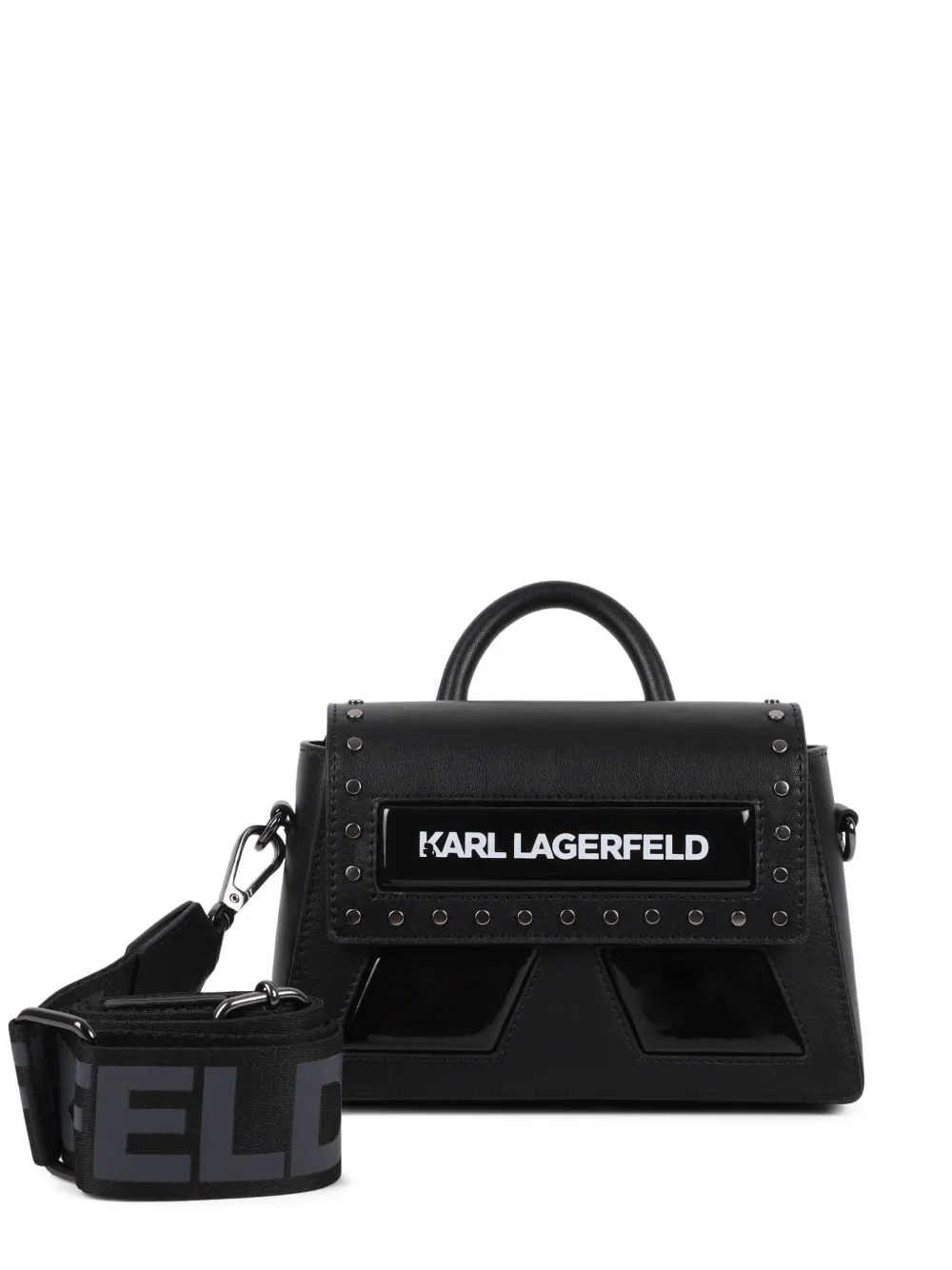Karl Lagerfeld Kids Borsa tote con borchie - Nero