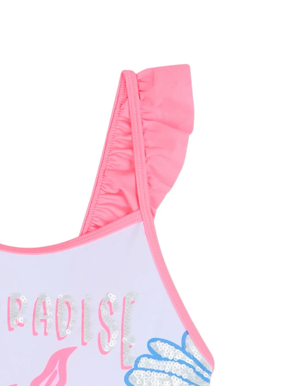 Billieblush Badpak verfraaid met pailletten en ruches Wit