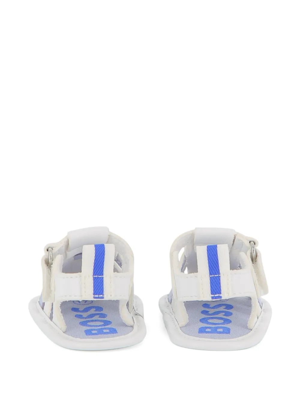 BOSS Kidswear Sandalen met logobandje Wit