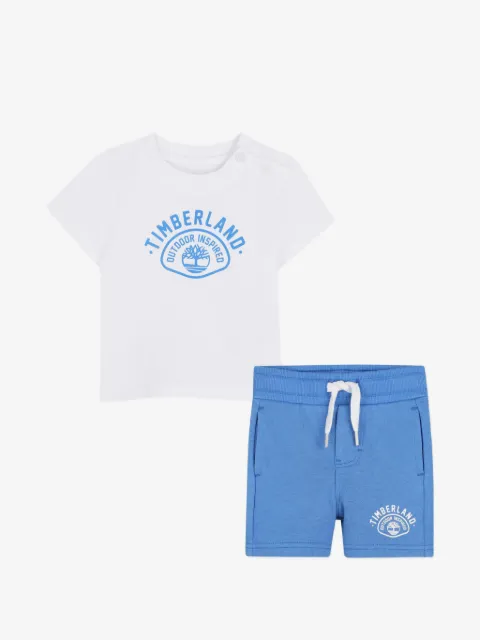 Timberland Kids logo-print shorts set (set of two)