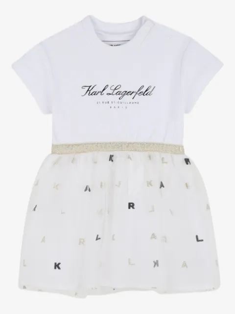 Karl Lagerfeld Kids vestido con detalle del logo